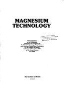 Book cover for Magnesium Technology: Conference Proceedings: 1986