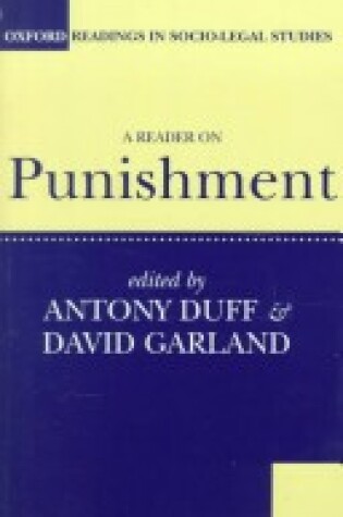 Cover of A Reader on Punishment