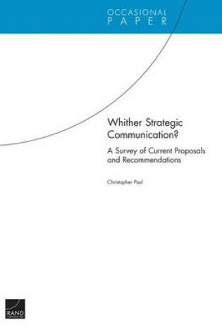 Cover of Whither Strategic Communication?