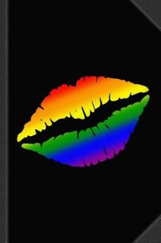 Cover of Rainbow Kissy Lips Journal Notebook