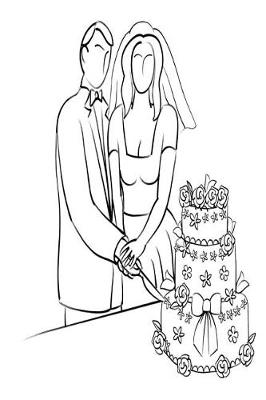 Cover of Wedding Journal Bride Groom Cut Wedding Cake Sketch