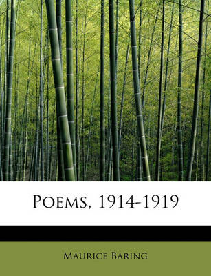 Book cover for Poems, 1914-1919