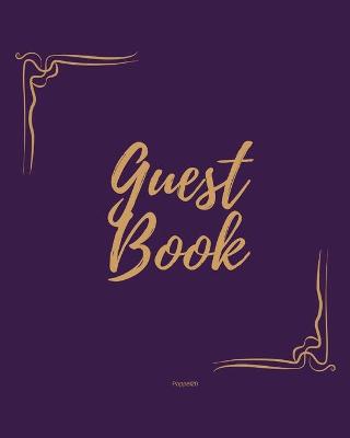 Book cover for Guest Book - Golden Frame #1 on Pink Paper