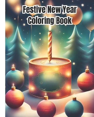 Book cover for Festive New Year Coloring Book