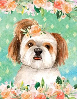 Cover of My Big Fat Journal Notebook For Dog Lovers Shih Tzu In Flowers 2