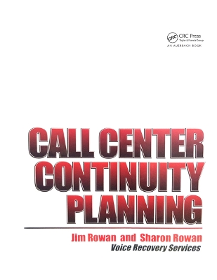 Book cover for Call Center Continuity Planning