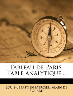 Book cover for Tableau de Paris. Table Analytique ..