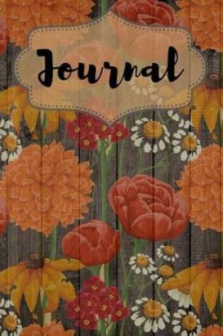 Cover of Dark Orange Floral Journal