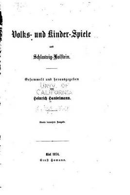 Book cover for Volk- und Kinder-spiele aus Schleswig-holstein