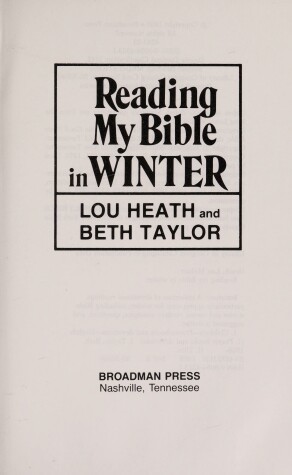 Book cover for Reading My Bible in Winter