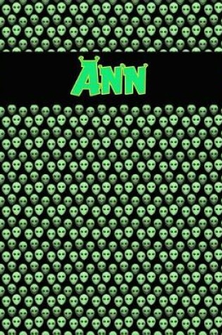 Cover of 120 Page Handwriting Practice Book with Green Alien Cover Ann