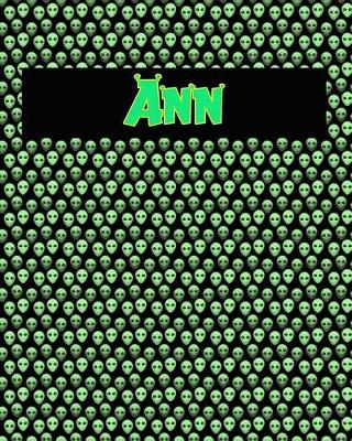 Book cover for 120 Page Handwriting Practice Book with Green Alien Cover Ann