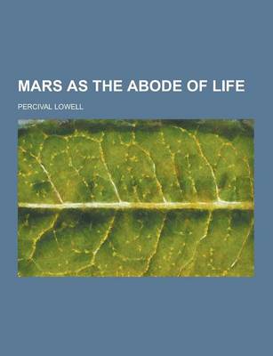 Book cover for Mars as the Abode of Life