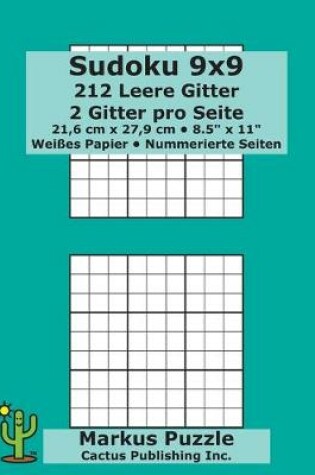 Cover of Sudoku 9x9 - 212 leere Gitter