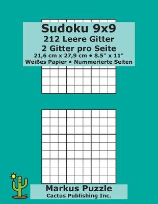 Book cover for Sudoku 9x9 - 212 leere Gitter