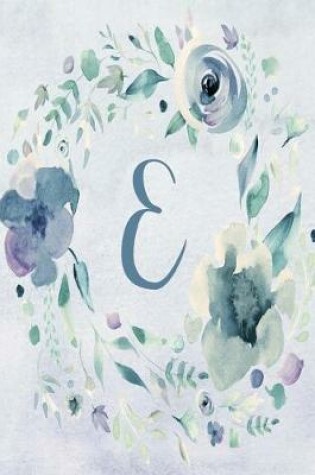 Cover of 2020 Weekly Planner, Letter E - Blue Purple Floral Design