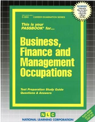 Cover of Business, Finance and Management Occupations