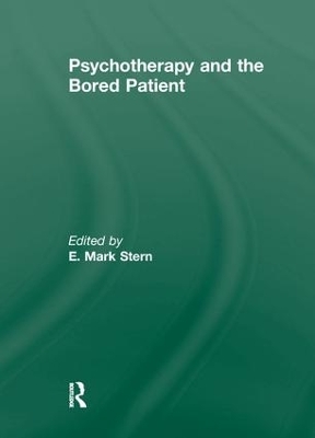 Book cover for Psychotherapy and the Bored Patient