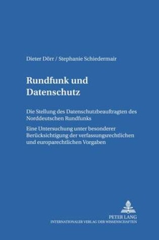 Cover of Rundfunk Und Datenschutz