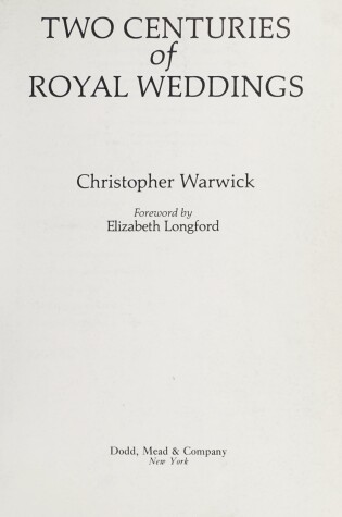 Cover of Two Centuries of Royal Weddings