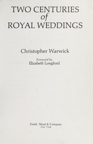 Book cover for Two Centuries of Royal Weddings