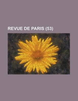 Book cover for Revue de Paris (53)