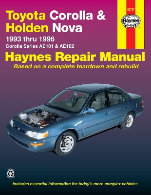 Book cover for Toyota Corolla & Holden Nova (93 - 96)