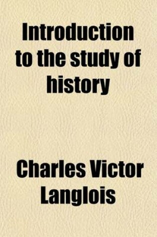 Cover of Introduction to the Study of History