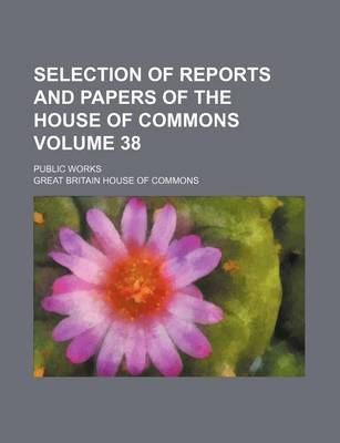 Book cover for Selection of Reports and Papers of the House of Commons Volume 38; Public Works