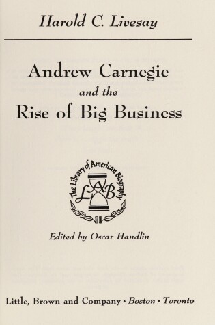 Cover of Andrw Carnegie(Lab 528706 75