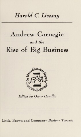 Book cover for Andrw Carnegie(Lab 528706 75