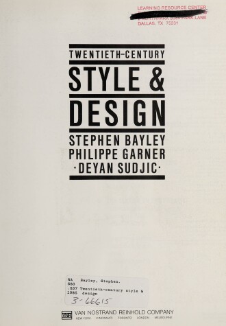 Book cover for Twentieth-Century Style and Design