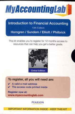 Cover of Student Access Card for Introduction to Financial Accounting Global Edition