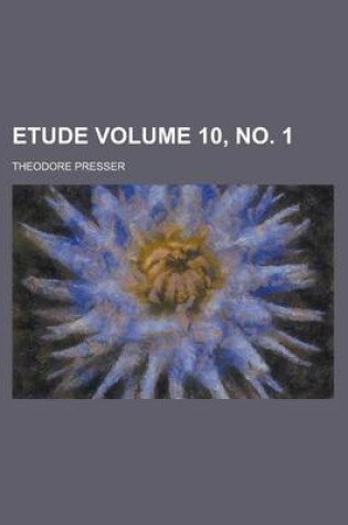 Cover of Etude Volume 10, No. 1