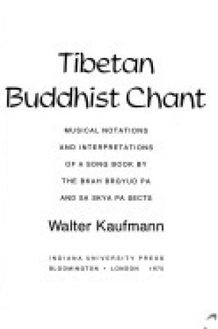 Cover of Tibetan Buddhist Chant