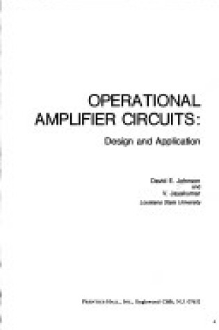 Cover of Operational Amplifier Circuits