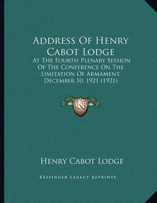 Book cover for Address of Henry Cabot Lodge