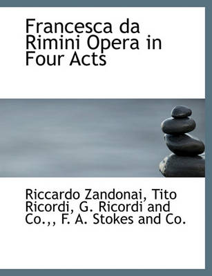 Book cover for Francesca Da Rimini Opera in Four Acts