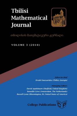 Cover of Tbilisi Mathematical Journal Volume 3 (2010)