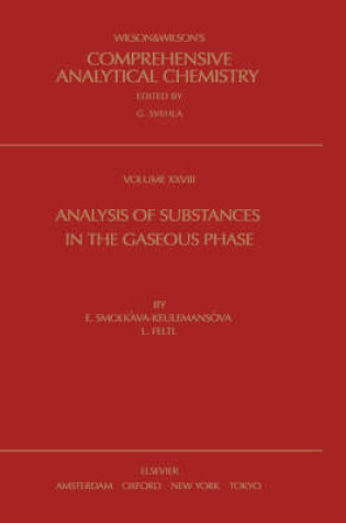 Cover of Analysis of Substances in the Gaseous Phase