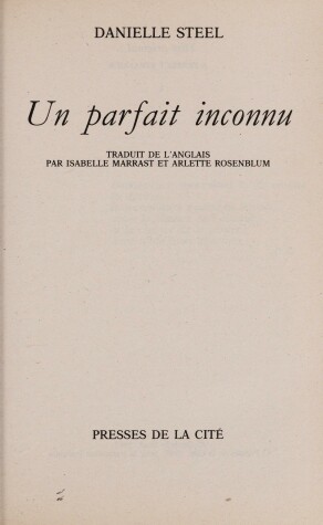 Cover of Un Parfait Inconnu