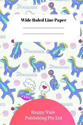 Book cover for Cute Dinosaur Theme Wide Ruled Line Paper