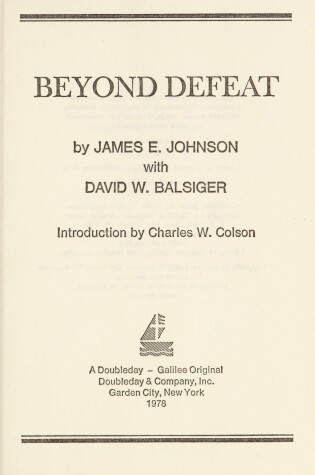 Cover of Beyond Defeat