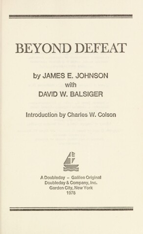 Book cover for Beyond Defeat