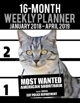 Book cover for 2018-2019 Weekly Planner - Most Wanted American Shorthair