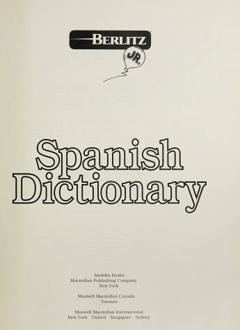 Book cover for Berlitz Jr. Spanish Dictionary