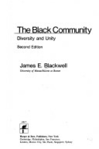 Cover of Black Community