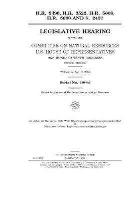 Book cover for H.R. 3490, H.R. 3522, H.R. 5608, H.R. 5680, and S. 2457