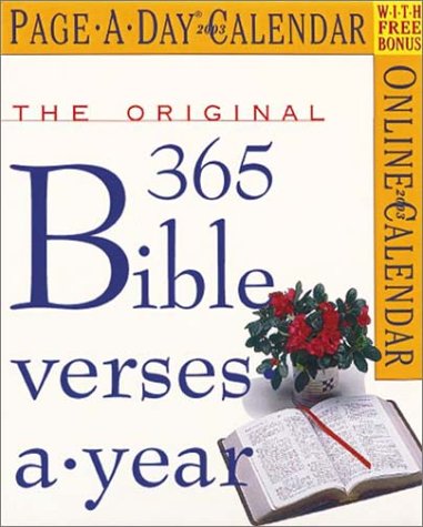 Book cover for Bible Verses Page A Day 2003