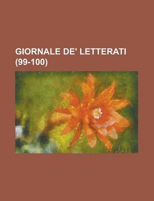 Book cover for Giornale de' Letterati (99-100)